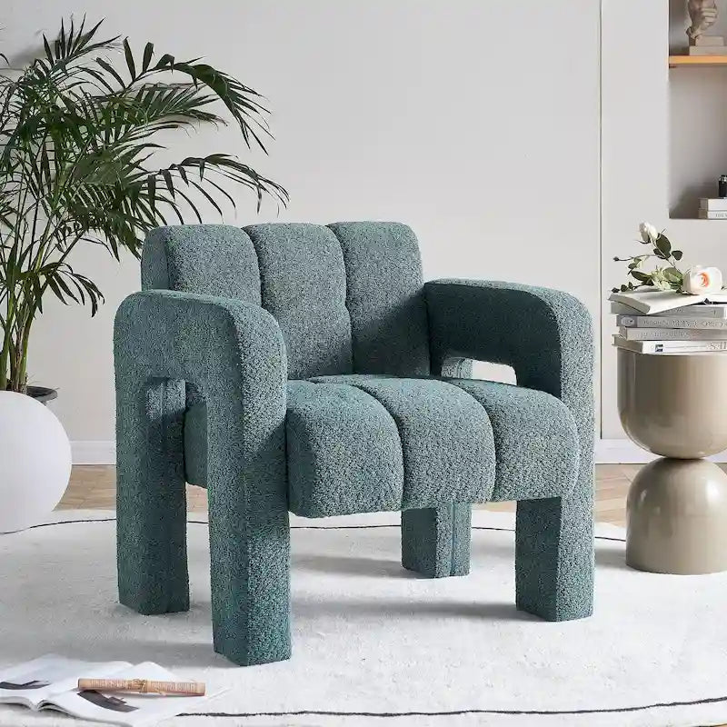 Fauteuil vert de style moderne de 31,1 pouces