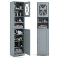 Meuble de rangement haut sur pied pour salle de bain