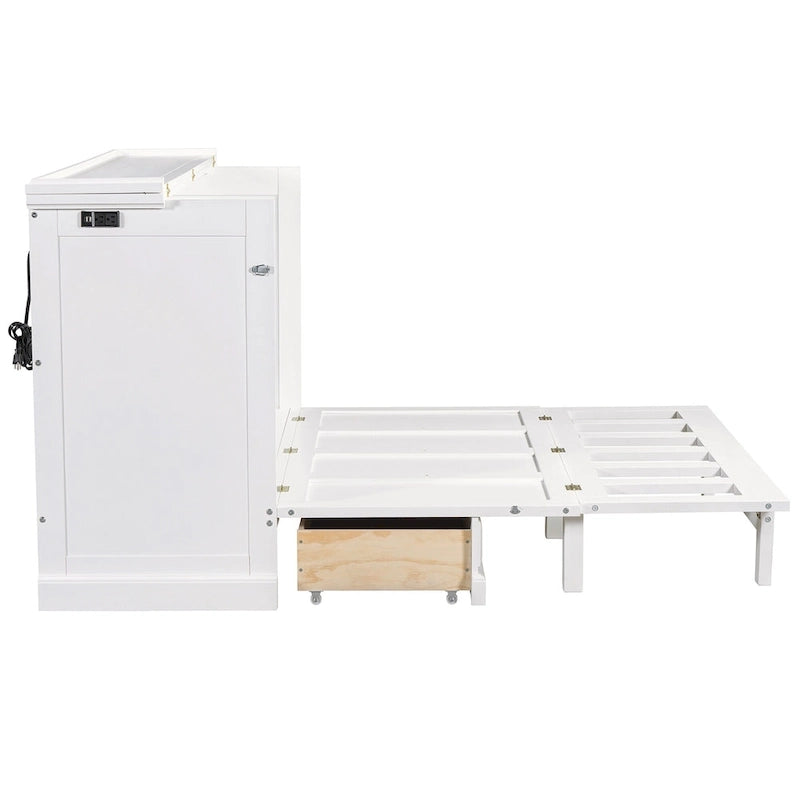 Transformable en un casier de rangement cubique peu encombrant
