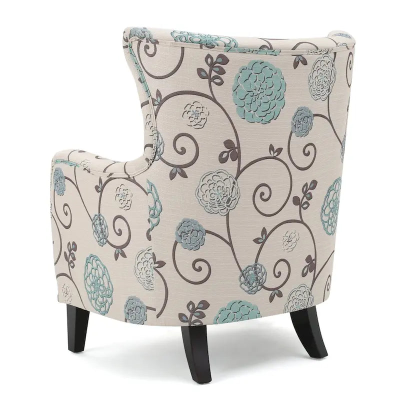 Fauteuil capitonné à dossier haut de 76,8 cm, style rétro moderne