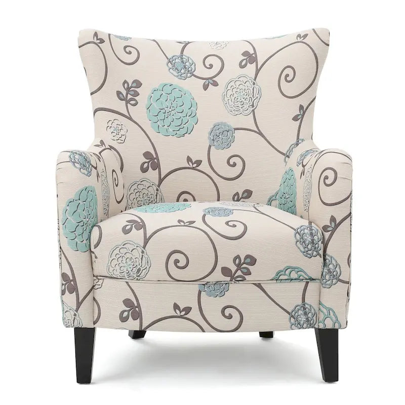 Fauteuil capitonné à dossier haut de 76,8 cm, style rétro moderne