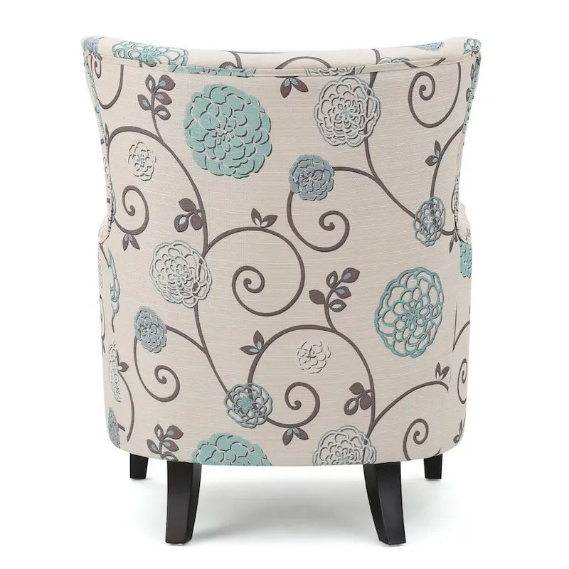 Fauteuil capitonné à dossier haut de 76,8 cm, style rétro moderne