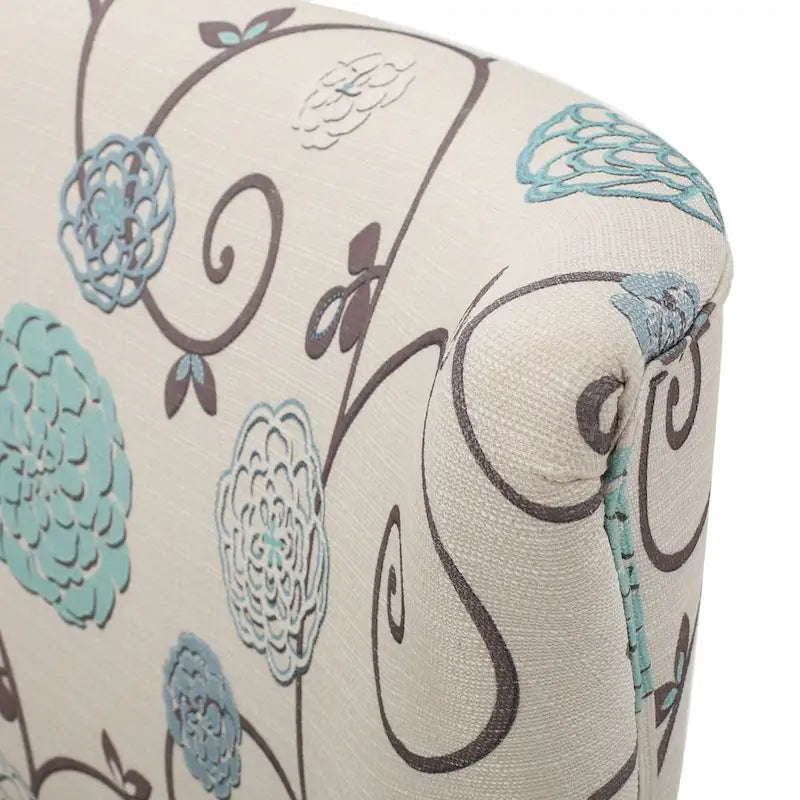 Fauteuil capitonné à dossier haut de 76,8 cm, style rétro moderne