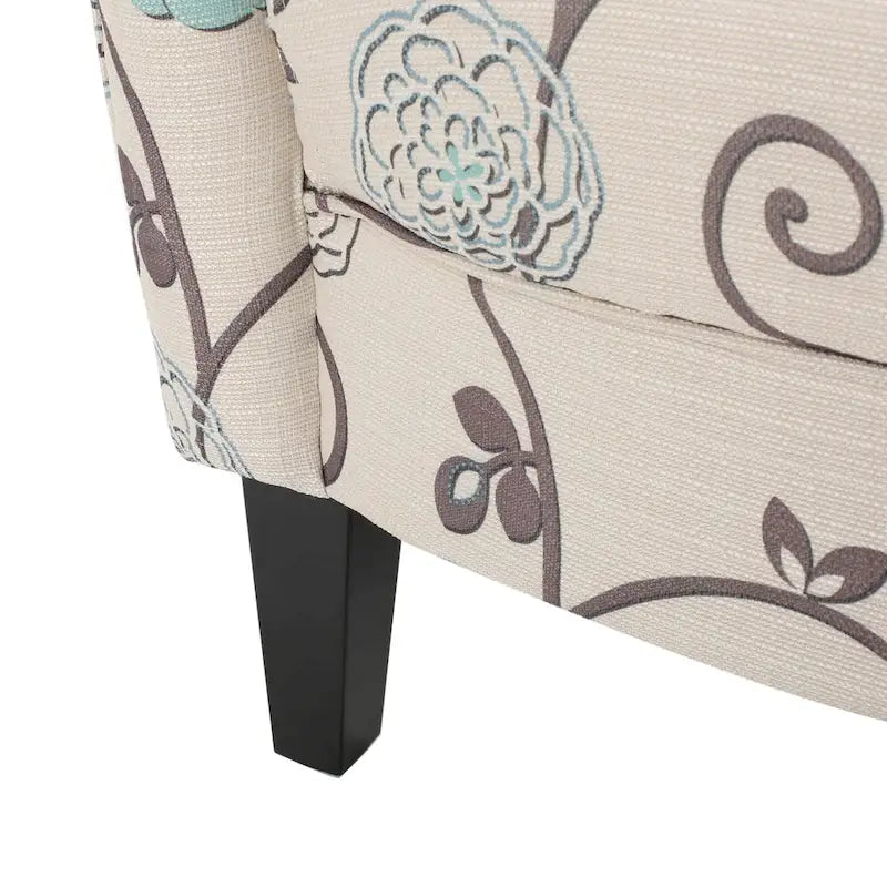 Fauteuil capitonné à dossier haut de 76,8 cm, style rétro moderne