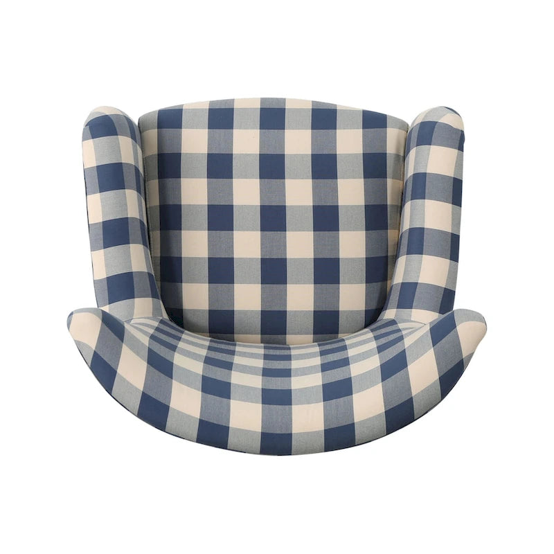 Fauteuil capitonné à dossier haut de 76,8 cm, style rétro moderne