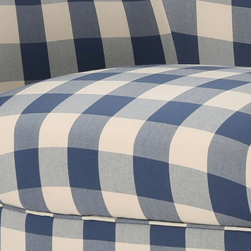 Fauteuil capitonné à dossier haut de 76,8 cm, style rétro moderne