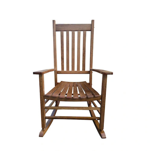 Fauteuil à bascule haut dossier marron 26,38 po avec cadre en bois