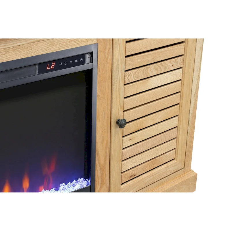 Meuble TV de cheminée électrique de 68 pouces