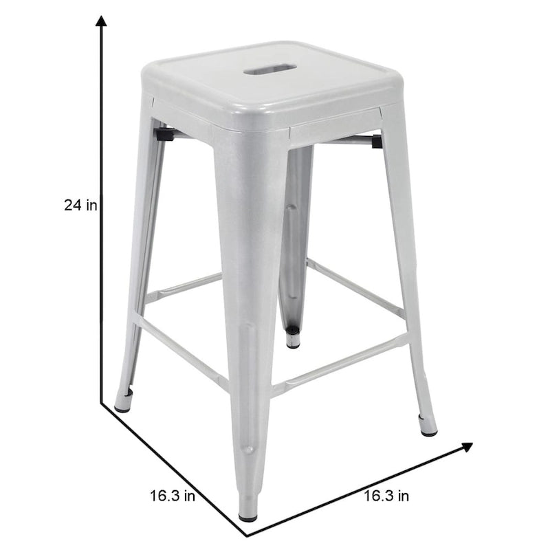 Tabourets de bar en métal pour terrasse intérieure et extérieure