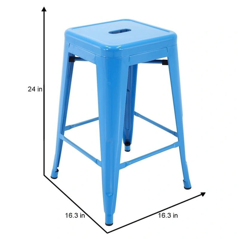 Tabourets de bar en métal pour terrasse intérieure et extérieure