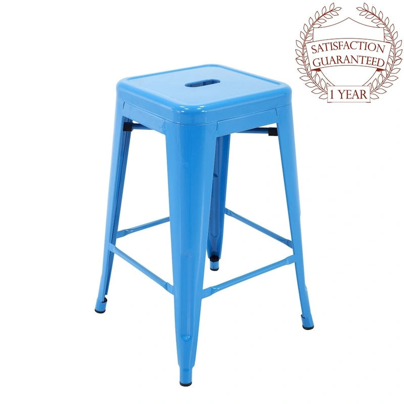 Tabourets de bar en métal pour terrasse intérieure et extérieure