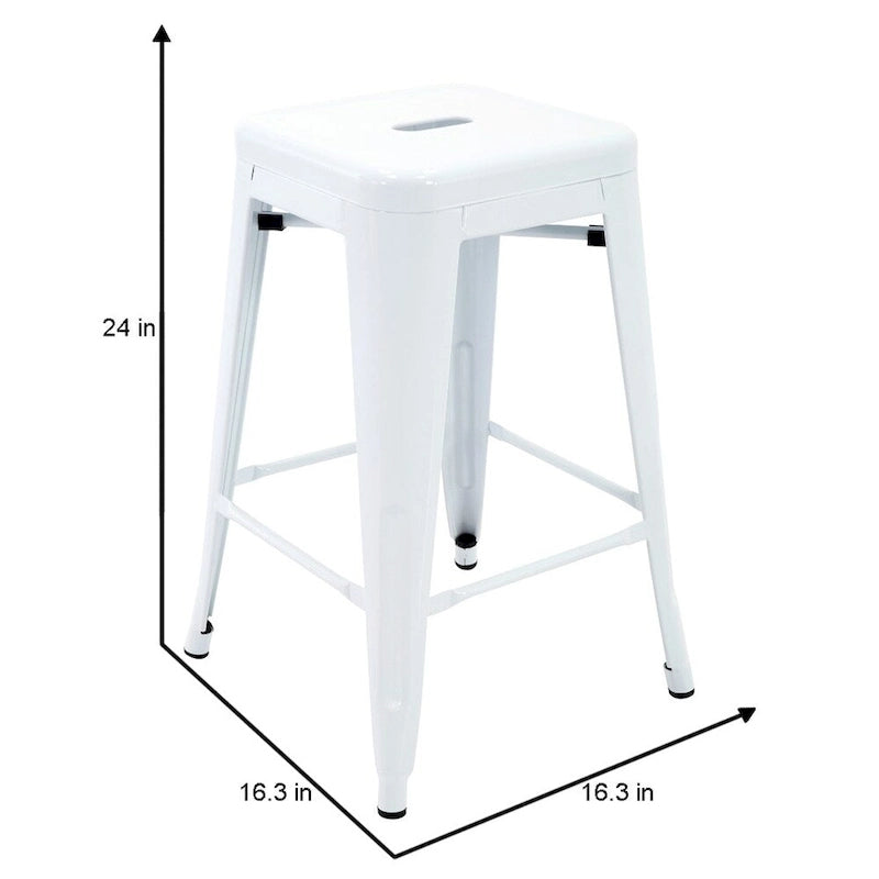 Tabourets de bar en métal pour terrasse intérieure et extérieure