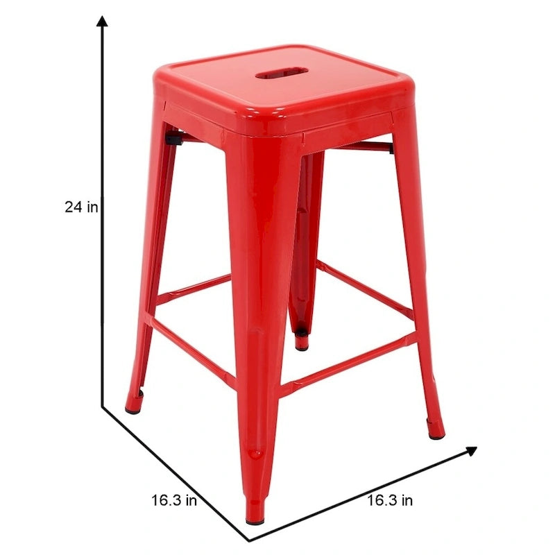 Tabourets de bar en métal pour terrasse intérieure et extérieure