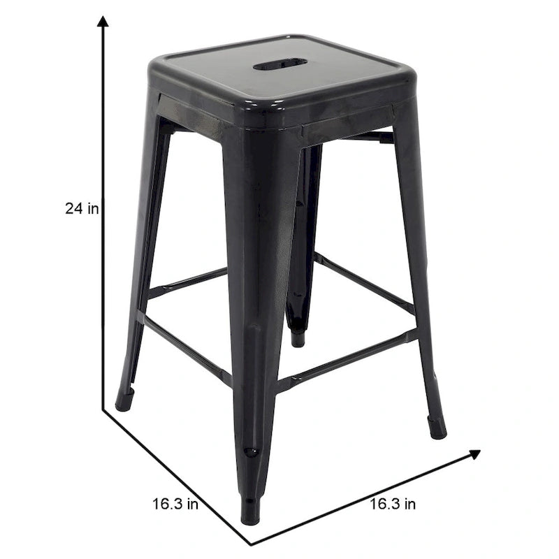 Tabourets de bar en métal pour terrasse intérieure et extérieure