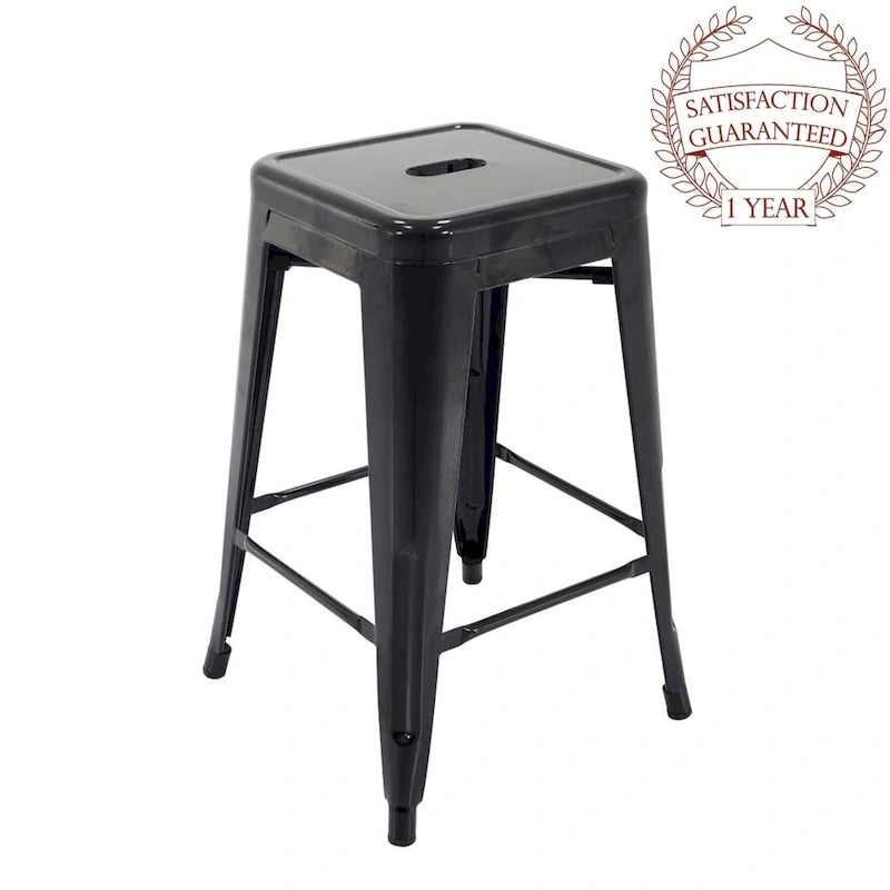 Tabourets de bar en métal pour terrasse intérieure et extérieure