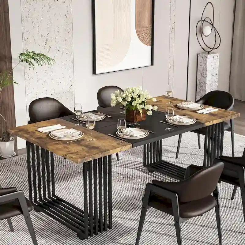 Table de salle à manger moderne, 180 cm de long