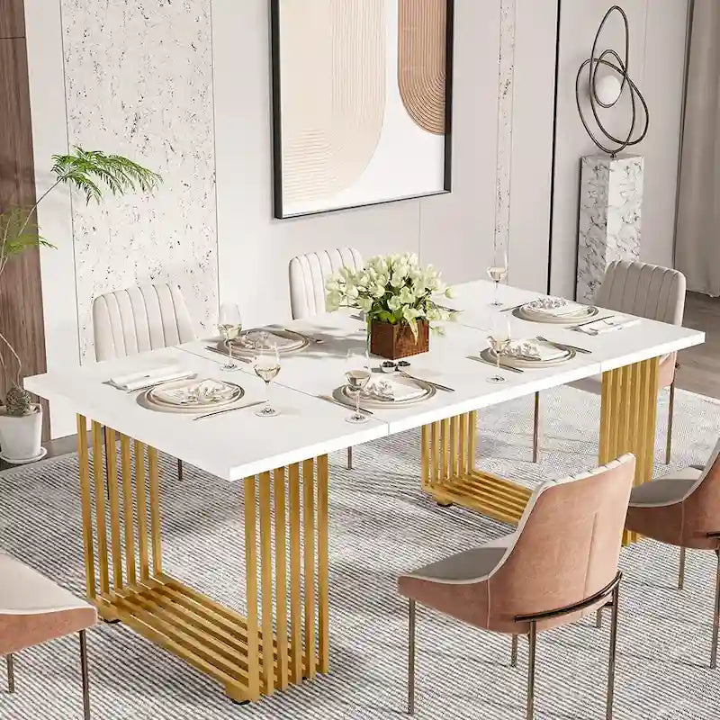 Table de salle à manger moderne, 180 cm de long