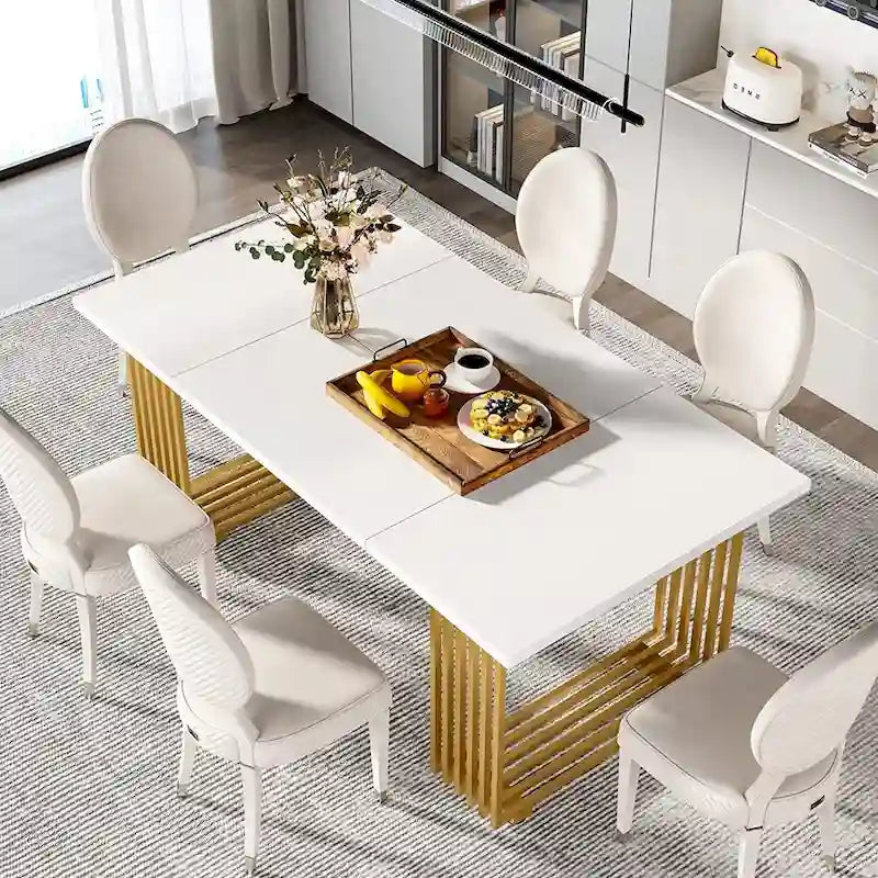 Table de salle à manger moderne, 180 cm de long