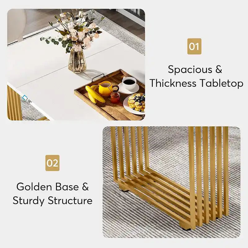 Table de salle à manger moderne, 180 cm de long