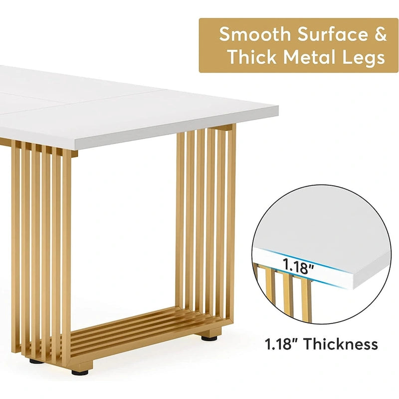 Table de salle à manger moderne, 180 cm de long