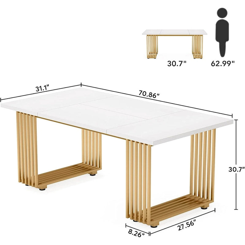 Table de salle à manger moderne, 180 cm de long