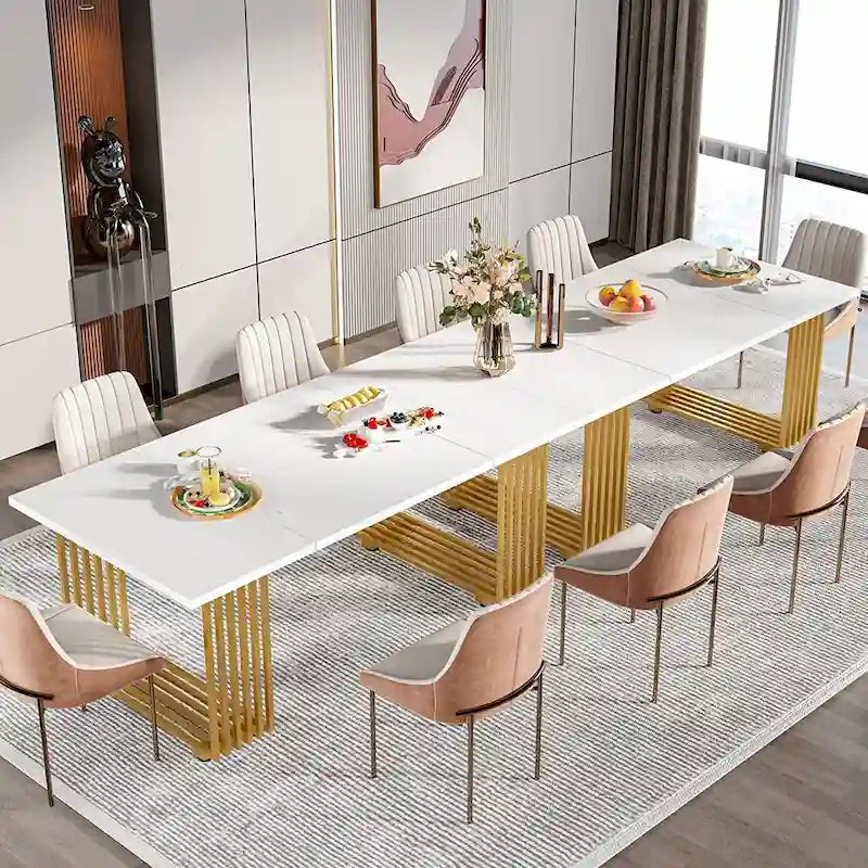 Table de salle à manger moderne, 180 cm de long