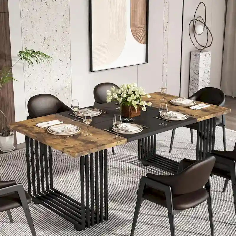 Table de salle à manger moderne, 180 cm de long