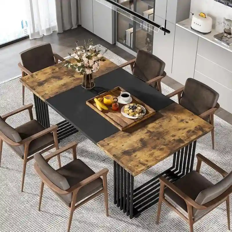 Table de salle à manger moderne, 180 cm de long