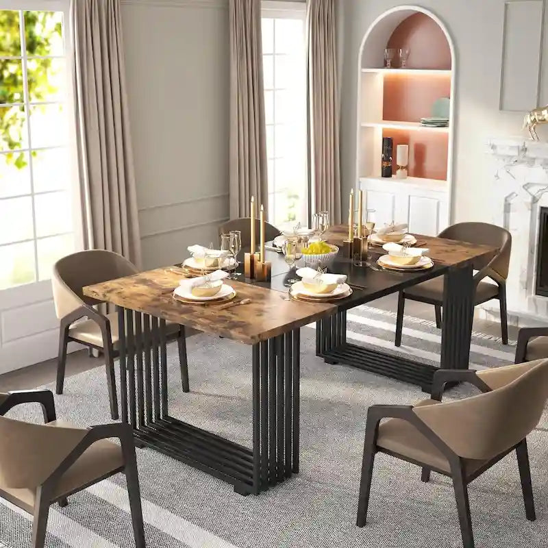 Table de salle à manger moderne, 180 cm de long