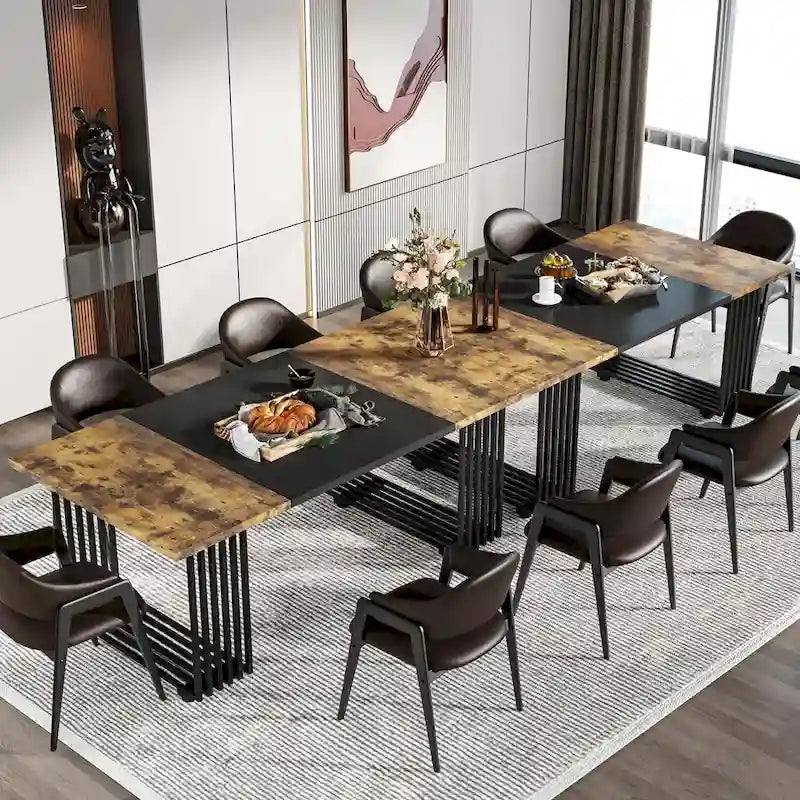Table de salle à manger moderne, 180 cm de long