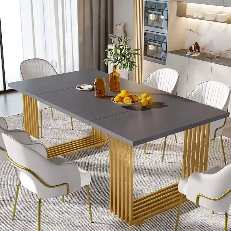 Table de salle à manger moderne, 180 cm de long