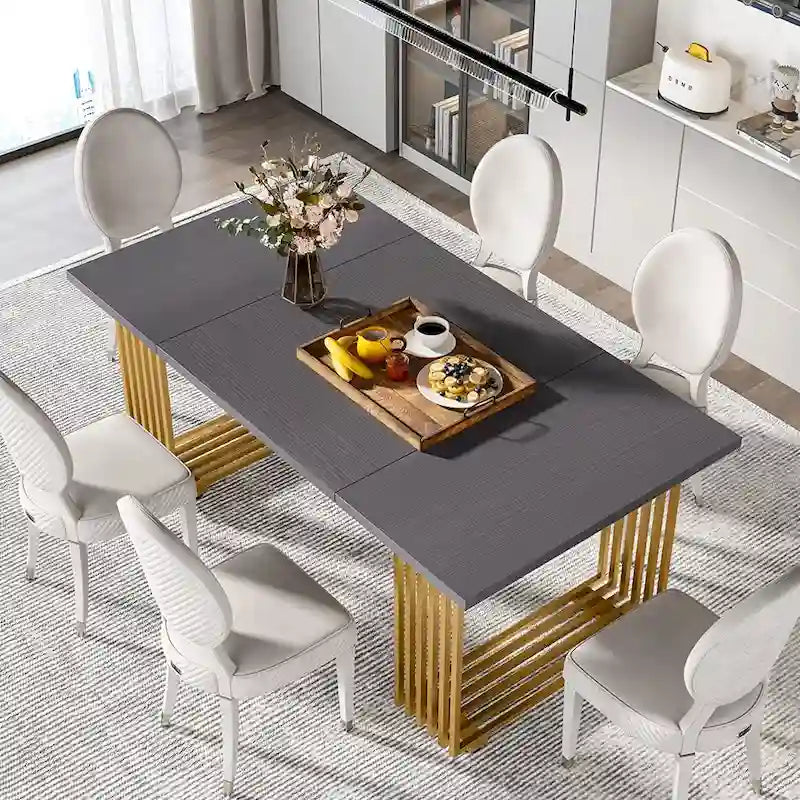 Table de salle à manger moderne, 180 cm de long