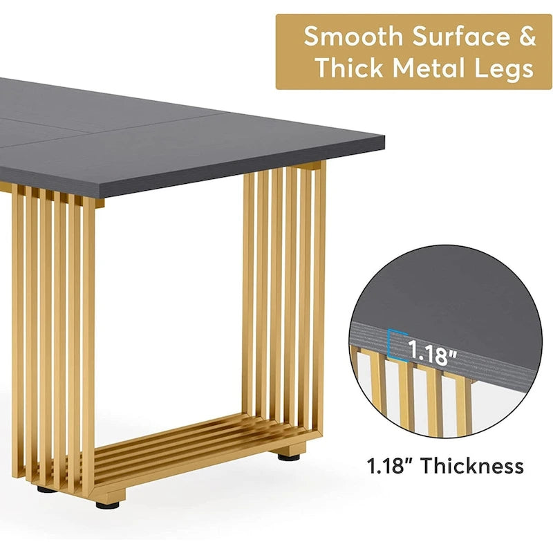 Table de salle à manger moderne, 180 cm de long