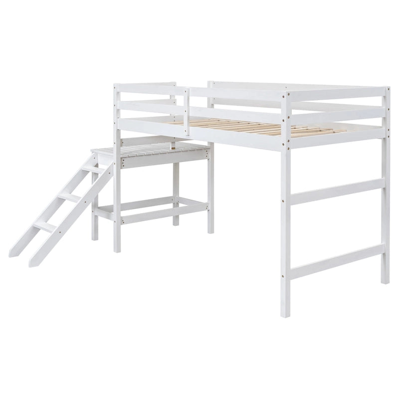 Lit mezzanine avec plateforme, échelle