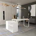 Bureau d'ordinateur d'angle en L de 55 pouces (avec tiroirs)