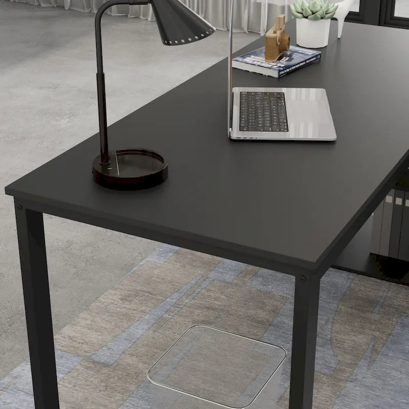 Bureau d'ordinateur d'angle en L de 55 pouces (avec tiroirs)