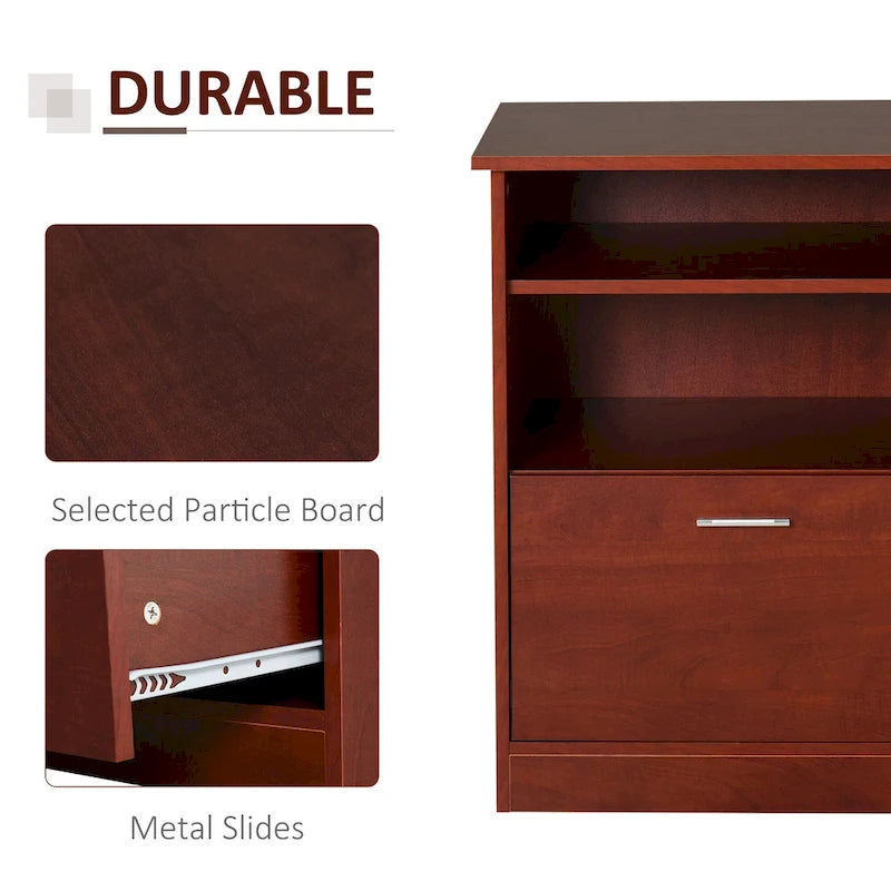 Bureau informatique avec meuble pour imprimante