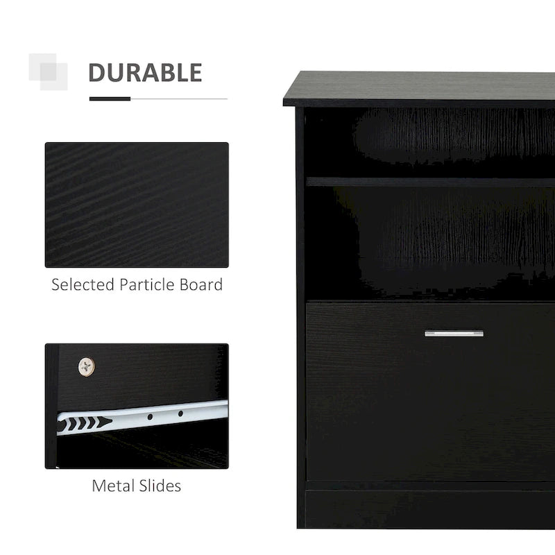 Bureau informatique avec meuble pour imprimante