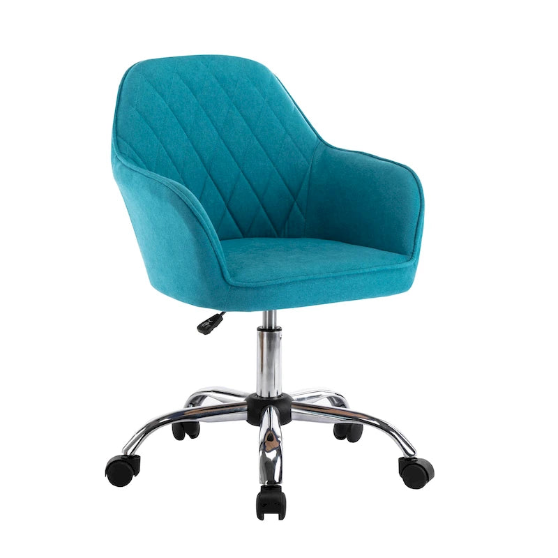 Bureau et chaises de bureau à domicile, recouverts de tissu, avec roulettes