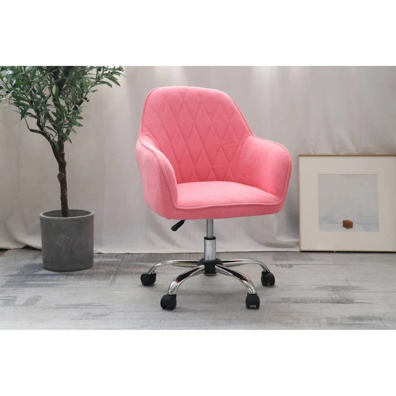 Bureau et chaises de bureau à domicile, recouverts de tissu, avec roulettes