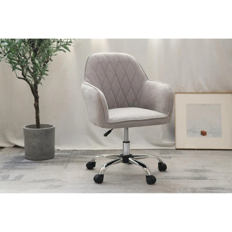 Bureau et chaises de bureau à domicile, recouverts de tissu, avec roulettes