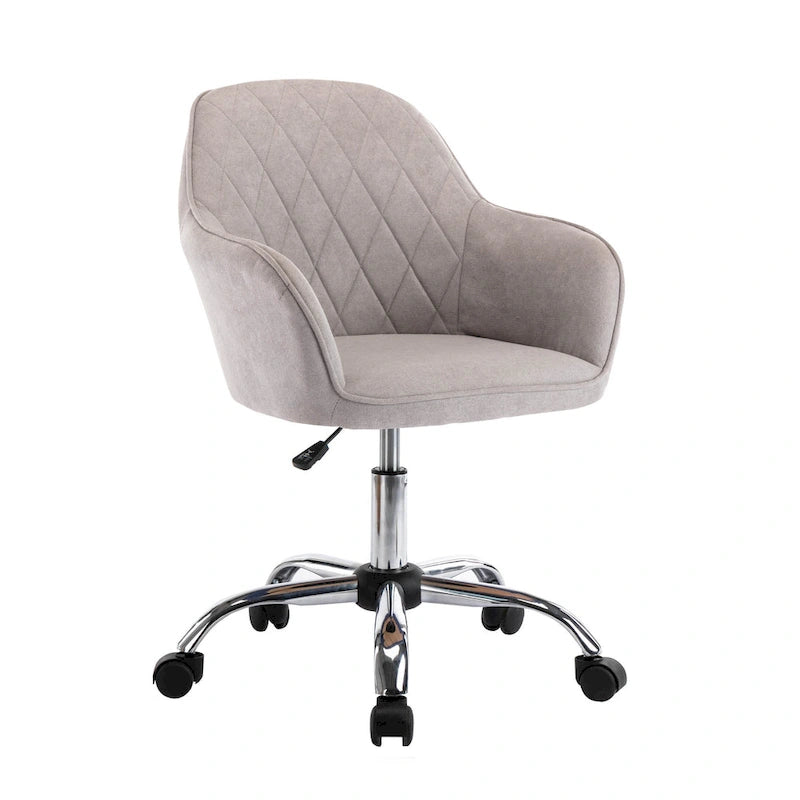 Bureau et chaises de bureau à domicile, recouverts de tissu, avec roulettes