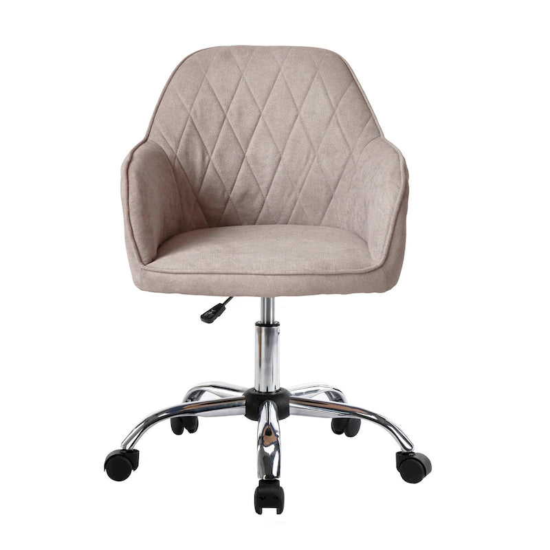 Bureau et chaises de bureau à domicile, recouverts de tissu, avec roulettes