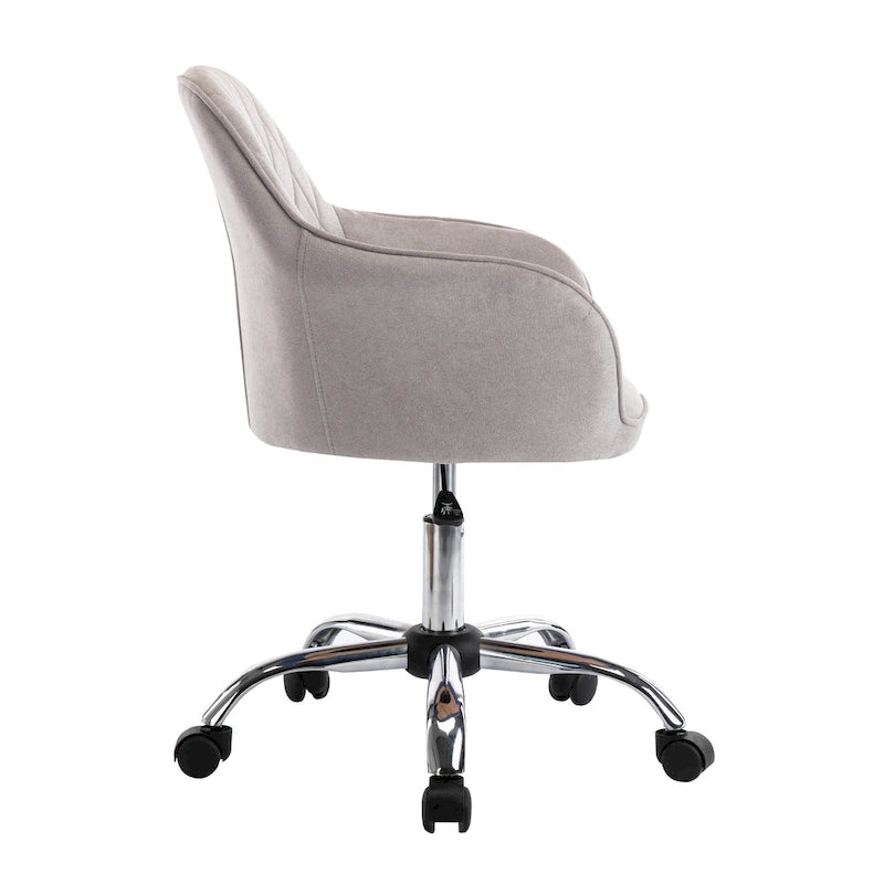 Bureau et chaises de bureau à domicile, recouverts de tissu, avec roulettes