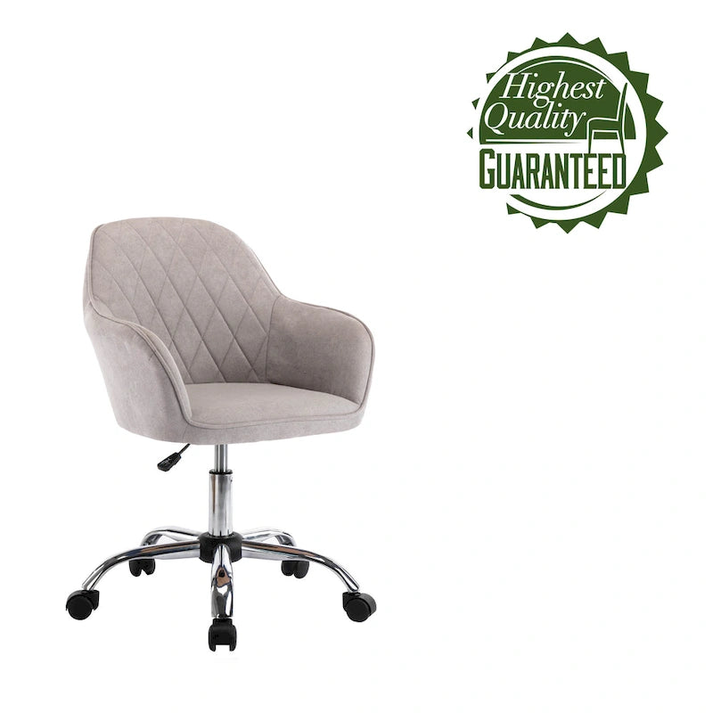 Bureau et chaises de bureau à domicile, recouverts de tissu, avec roulettes