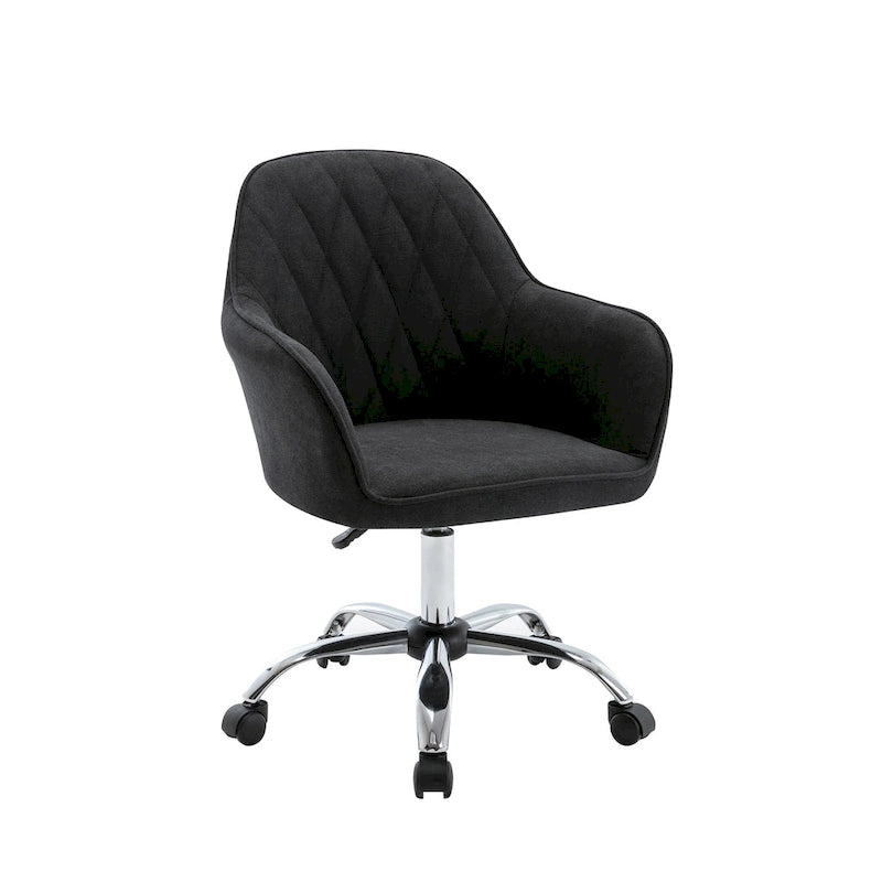 Bureau et chaises de bureau à domicile, recouverts de tissu, avec roulettes