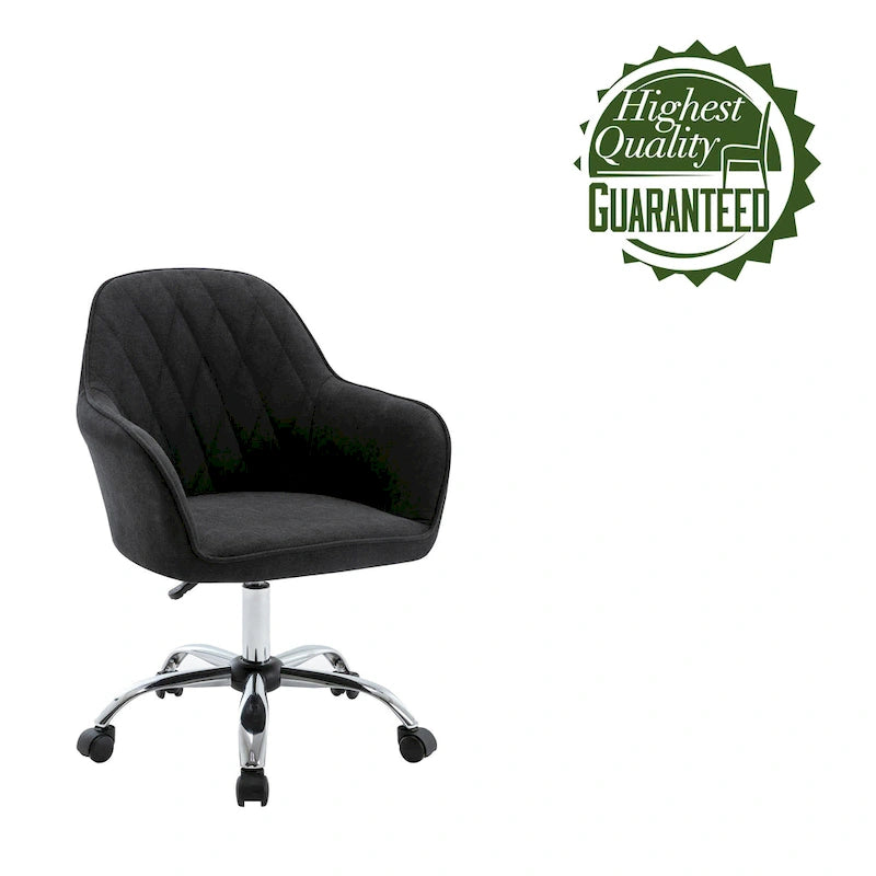 Bureau et chaises de bureau à domicile, recouverts de tissu, avec roulettes