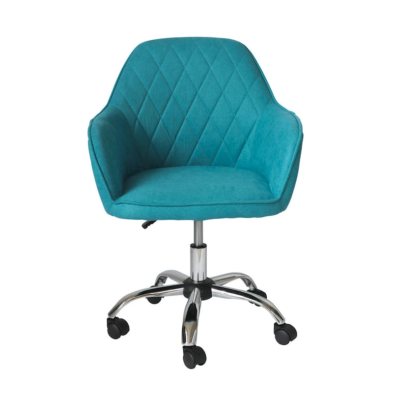 Bureau et chaises de bureau à domicile, recouverts de tissu, avec roulettes
