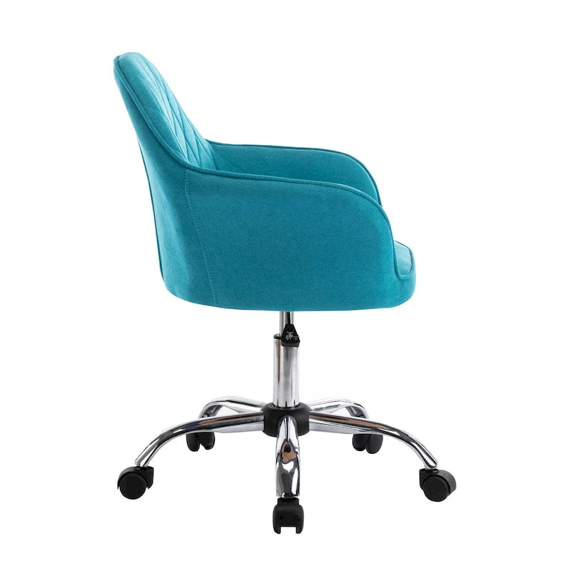 Bureau et chaises de bureau à domicile, recouverts de tissu, avec roulettes