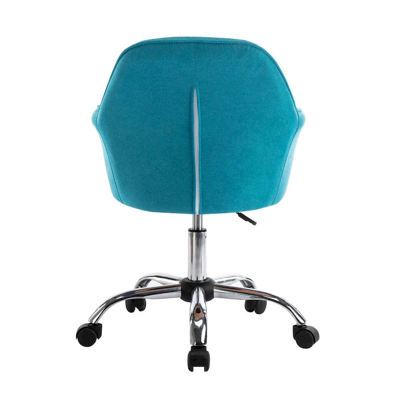 Bureau et chaises de bureau à domicile, recouverts de tissu, avec roulettes